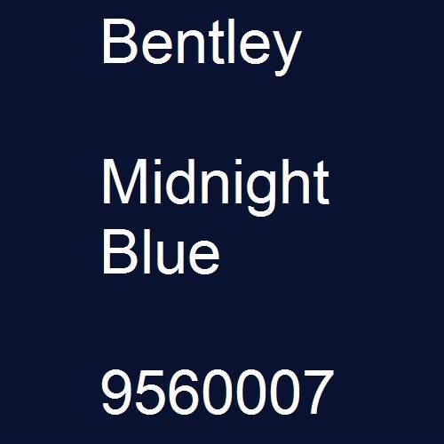 Bentley, Midnight Blue, 9560007.